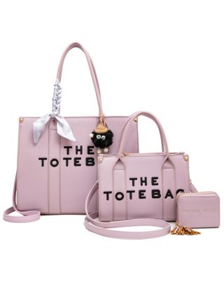 PU-25519-T3 PP 2 THE TOTE BAG 2 HANDBAGS WITH WALLET SETS