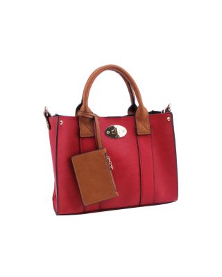 WU061 RD FASHION SATCHEL 3 IN 1 BAG