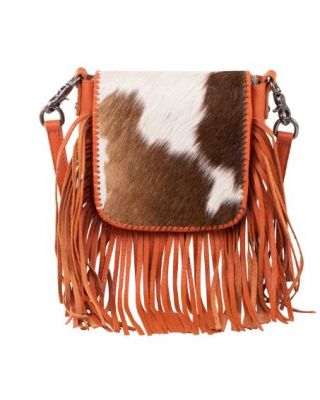 RLC-L161 OR Montana West Genuine Leather Hair-On Collection Fringe Crossbody