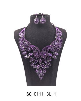 SC-0111-3C  PU CASTING NECKLACE SET