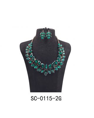 SC-0115-2G GN NECKLACE SET 