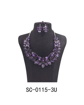 SC-0115-3U PU NECKLACE SET 