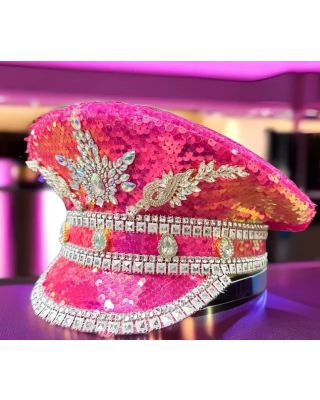 PINK PARTY  SEQUENCE  Luxury Festive Adult Party Rhinestone Hat