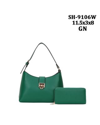 SH-9106W GN HOBO BAG WITH WALLET