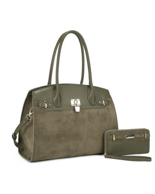 SJ60111OLV SET SAUDADE  SATCHEL BAG WITH WALLET