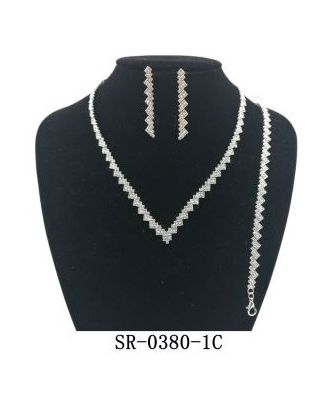 SR-0380-1C RHINESTONE NECKLACE SET