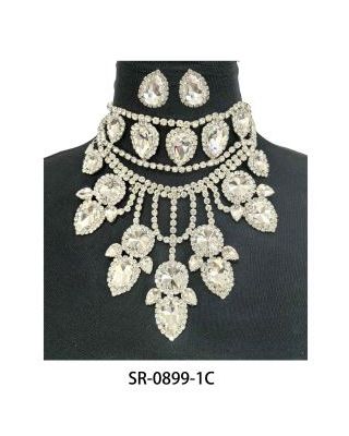 SR-0899-1C SL/AB CASTING NECKALACE SET