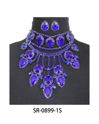 SR-0899-1S BL CASTING NECKALACE SET