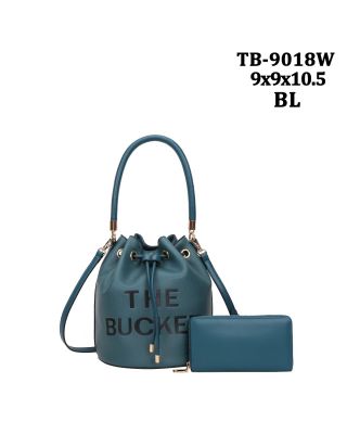 TB-9018W BL DRAW STERING BAG WITH WALLET