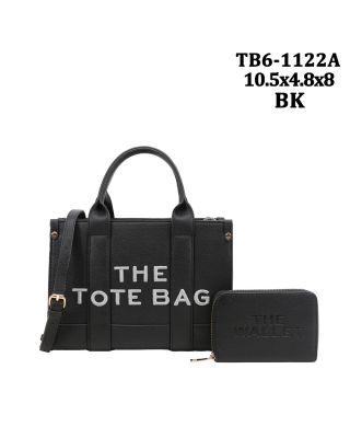 TB6-1122A BK  THE TOTE BAG WITH WALLET