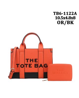 TB6-1122A BL/DBL  THE TOTE BAG WITH WALLET