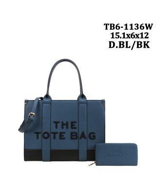 TB6-1136W BL/BK THE TOTE BAG