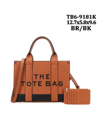 TB6-9181K BR THE TOTE BAG WITH CARD HOLD