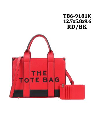 TB6-9181K RD THE TOTE BAG WITH CARD HOLD
