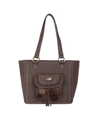 TR128G-8317 CF Trinity Ranch Hair-On Leather Collection Concealed Handgun Tote