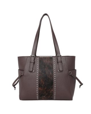 TR132G-8317 CF Trinity Ranch Hair-On Leather Studs Collection Concealed Handgun Tote