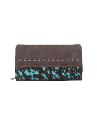TR137-W010 CF  Trinity Ranch Hair On Cowhide Collection Wallet