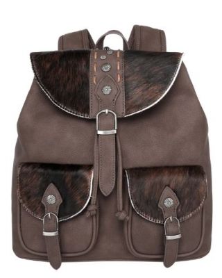 TR140-9110 CF Trinity Ranch Hair-On Cowhide Collection Backpack