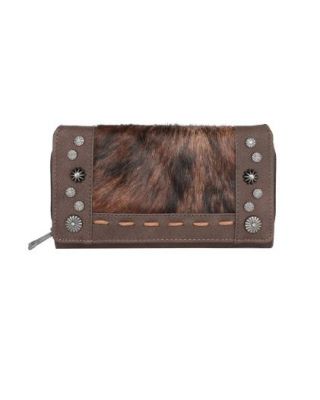TR140-W010 CF Trinity Ranch Hair-On Cowhide Collection Wallet