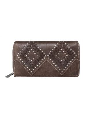 TR143-W010 CF Trinity Ranch Leather Stitch Collection Wallet