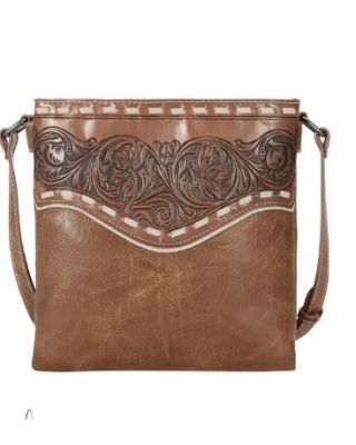 TR150G-9360 BR Trinity Ranch Tooled Collection Concealed Carry Crossbody
