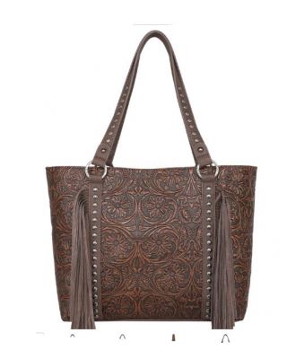 TR153G-8317 CF Trinity Ranch Floral Tooled Collection Concealed Carry Tote