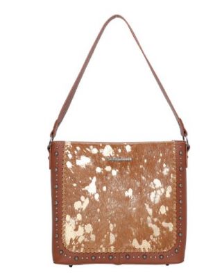 TR135G-918 BR Trinity Ranch Hair-On Cowhide Collection Concealed Carry Hobo