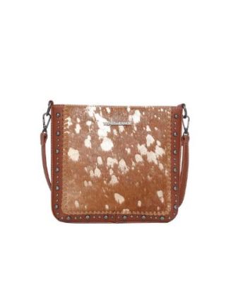 TR153G-9360 BR Trinity Ranch Hair-On Cowhide Collection Concealed Carry Crossbody Bag