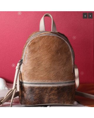 TR160-9110 TN Trinity Ranch Hair-On Cowhide Collection Mini Backpack
