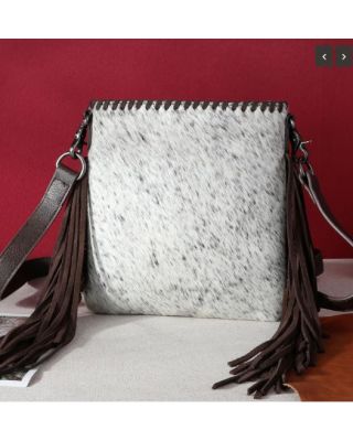 TR162G-2001 CF Trinity Ranch Hair-On Cowhide Fringe Concealed Carry Crossbody Bag