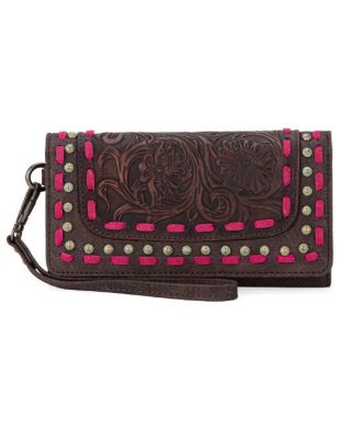 TR181-W018 CF Trinity Ranch Floral Tooled Collection Wallet