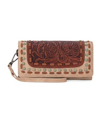 TR181-W018 TN Trinity Ranch Floral Tooled Collection Wallet