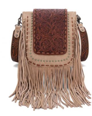 TR181G-9360 TN Trinity Ranch Floral Tooled Concealed Carry Crossbody Bag
