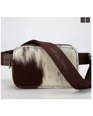 TR184-194 CF Trinity Ranch Genuine Hair-On Cowhide Belt Bag