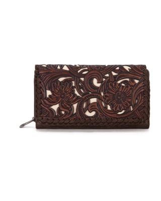 TR186-W010 CF Trinity Ranch Floral Tooled Collection Wallet