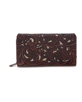 TR188-W010 CF Trinity Ranch Floral Tooled Collection Wallet