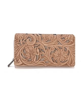 TR188-W010 KH Trinity Ranch Floral Tooled Collection Wallet