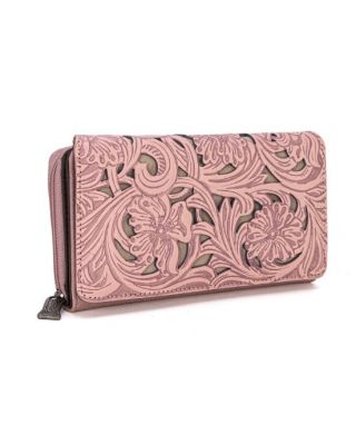 TR188-W010 PK Trinity Ranch Floral Tooled Collection Wallet