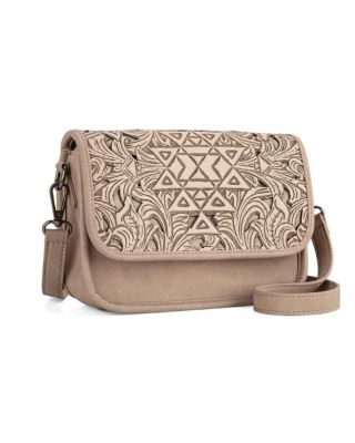 TR190-8367 TN Trinity Ranch Floral Aztec Tooled Crossbody