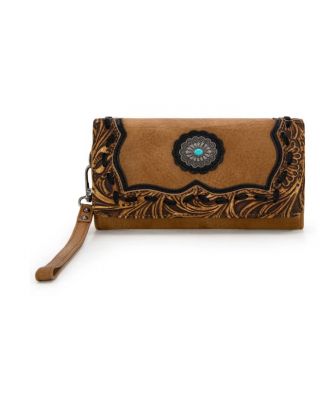TR192-W002 L BR Trinity Ranch Concho Collection Wallet