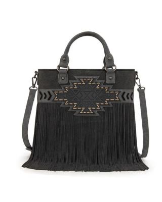 TR196G-8260BK Trinity Ranch Aztec Tooled Fringe Concealed Carry