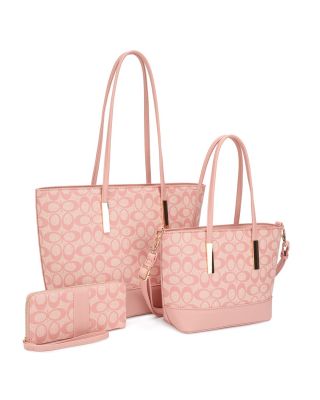UM-31481 SET PK MONO GLAM 2 BAGS WITH WALLET