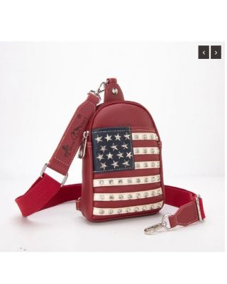 US04-210 RD Montana West American Pride Collection Sling Bag