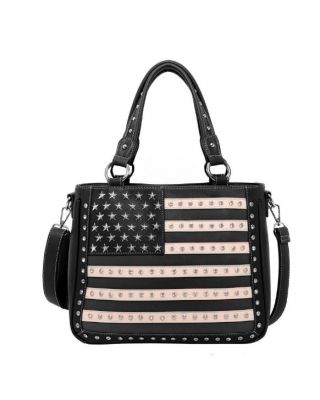 US04G-8260 BK Montana West American Pride Concealed Carry Tote/Crossbody