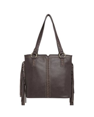 WG09-G8113 CF  Wrangler Fringe and Studs Concealed Carry Western Tote（Wrangler by Montana West）