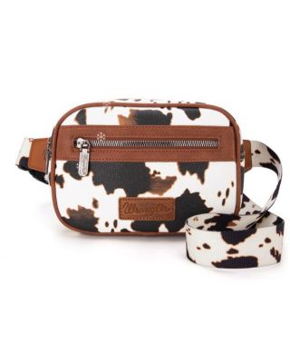 WG133-194 BR Wrangler Cow Print Belt-Bag