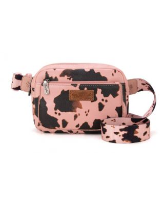 WG133-194 PK Wrangler Cow Print Belt-Bag