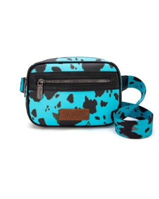 WG133-194 TQ Wrangler Cow Print Belt-Bag