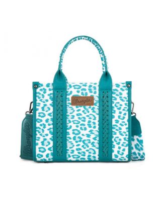 WG133-81203S TQ Wrangler Leopard Print Concealed Carry Tote/Crossbody
