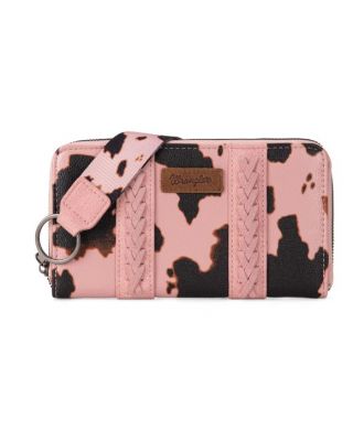 WG133-W006 PK  Wrangler Cow Print Wallet